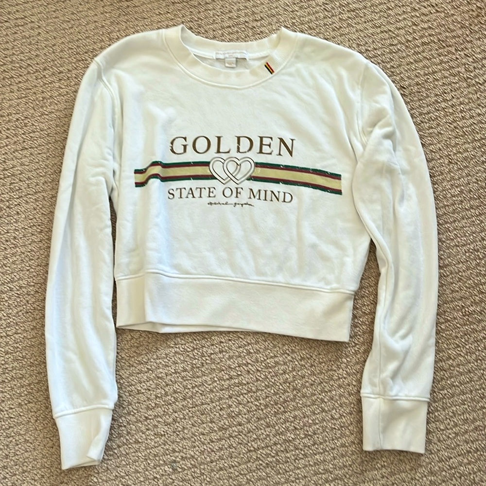 Spiritual Gangster white designed crew neck